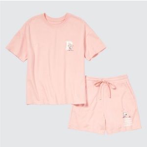 PEANUTS Lounge Ultra Stretch Short Sleeve Set Uniqlo (Sz M but fits like a XS/S)